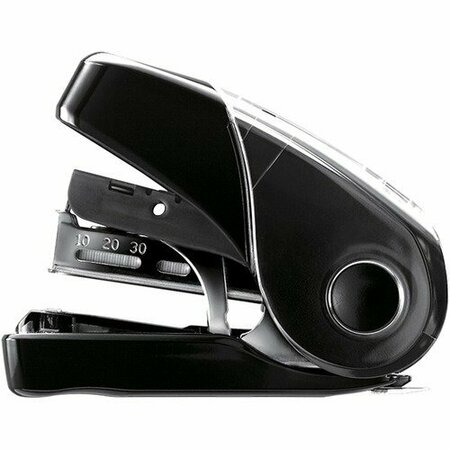 MAX USA Stapler, Flat Clinch, 1-1/8inWx3-1/4inLx2-5/8inH, Black MXBHD10FL3BK